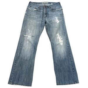 Lee Men's Y2K Bootcut Jeans in Distressed Blue 34X32